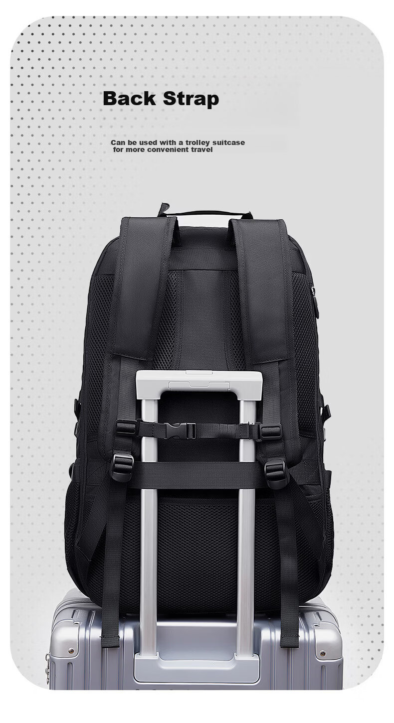 JEEP Men's Large Capacity Travel Backpack Commuter Business Short Trip Laptop Bag Outdoor Hiking Backpack 19
