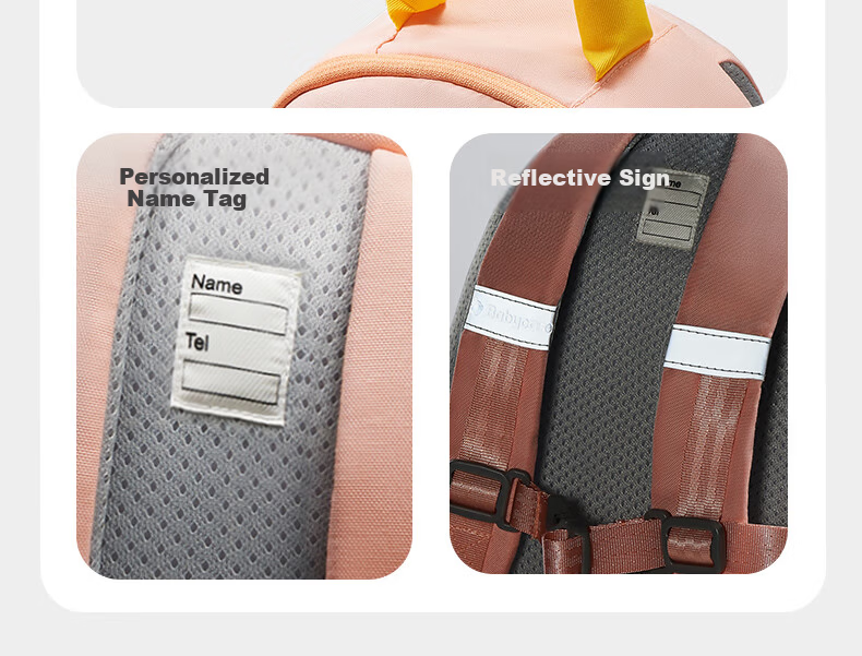 Babycare Kids Plush Backpack Handbag Soothing Double Shoulder Bag Infant Anti-Lost Harness Baby Backpack 15
