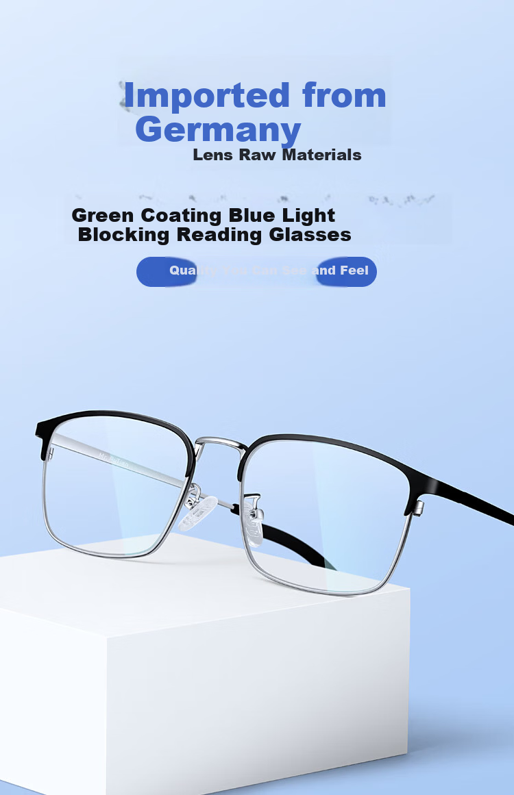 Mr. Pu Blue Light Blocking Reading Glasses for Men and Women, High Definition, Comfortable, Authentic, +100 Diopters (Recommended for Ages 40-49) 1
