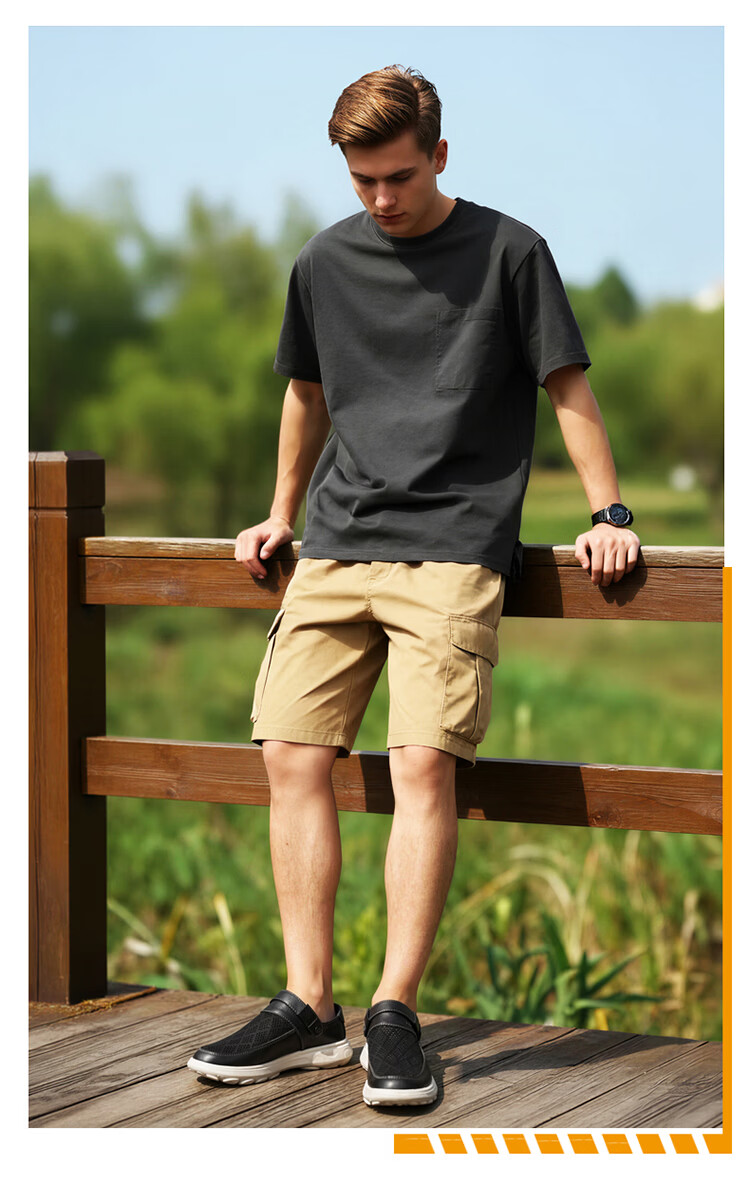 Bull Family Men's Summer New Breathable Hollow Toe Sandals Versatile Slippers Men's Mesh Beach Shoes Two-Way Clog Shoes 5