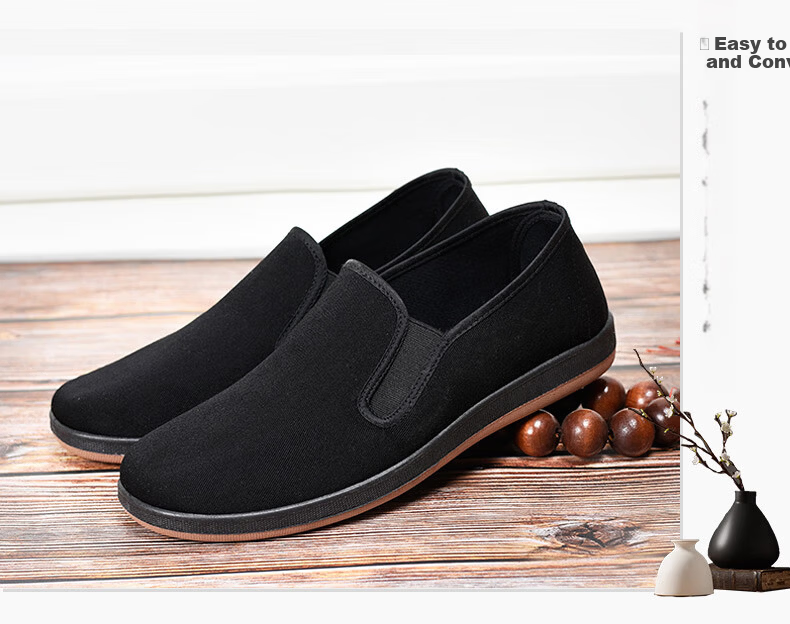 Weizhi Men's Cloth Shoes Traditional Beijing Slip-On Driver Work Shoes for Middle-Aged and Elderly WZ5004 9