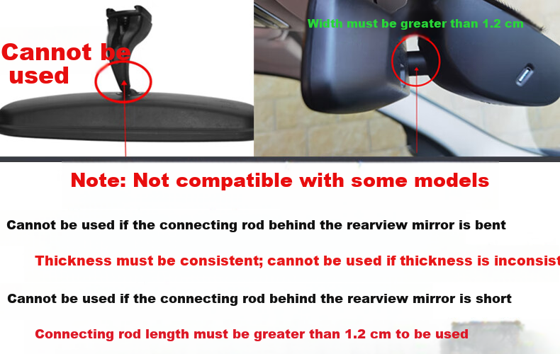 Digalun Car Phone Holder Rearview Mirror Mount Navigation Clip Compatible with Xiaomi Apple Huawei Oppo 2