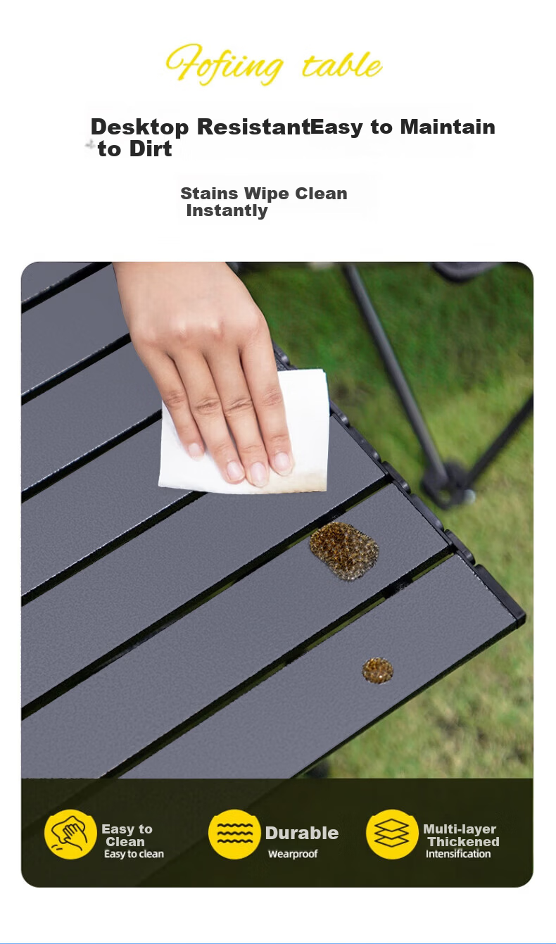 Jindu Egg Roll Folding Outdoor Table and Chair Picnic Portable Camping Table Long Camping Table and Chair for Self-Driving 5