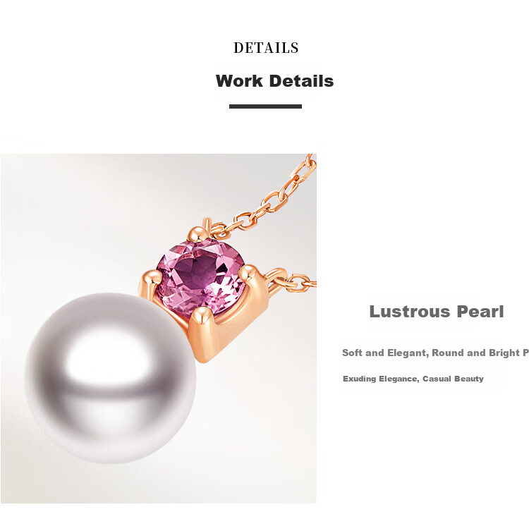 CHOW TAI FOOK ENZO 18K Gold Sea Pearl Tourmaline Necklace for Women 45cm EZT499 Birthday Gift 4