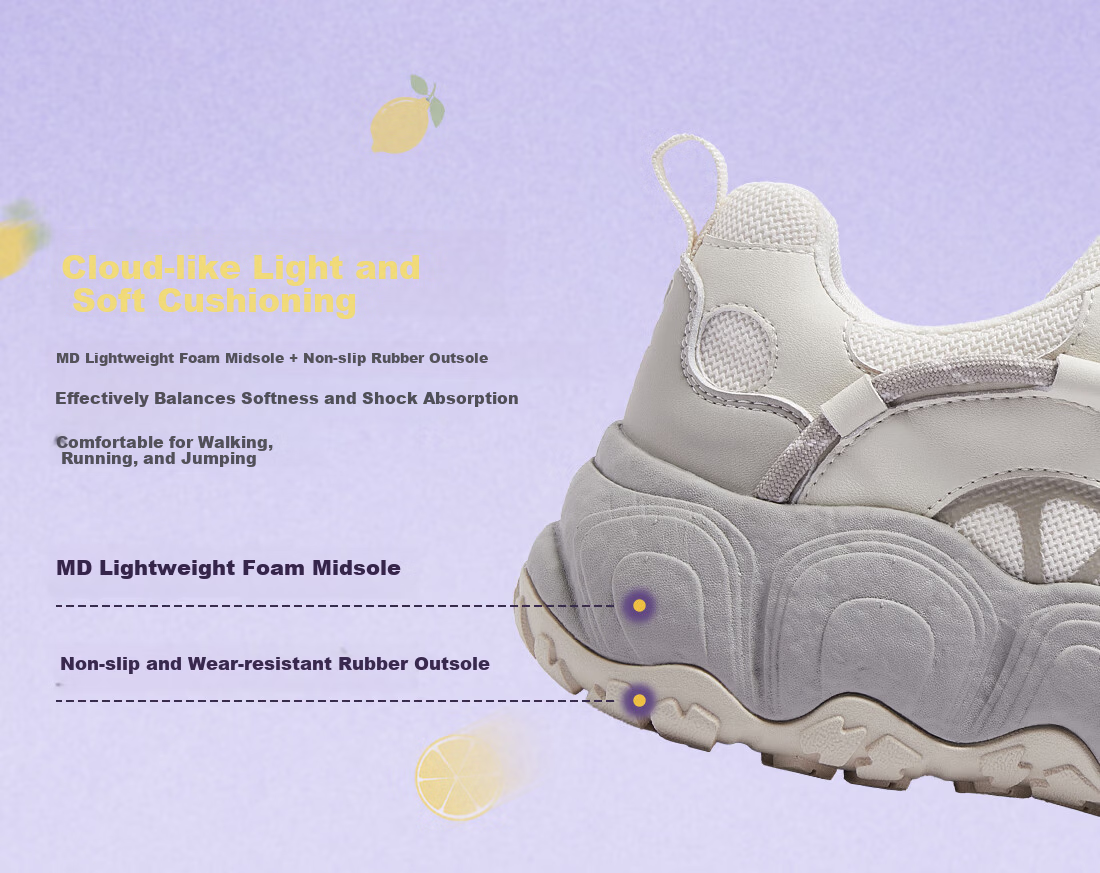CAMEL Lemon Cute Colorblock Platform Casual Shoes for Women L25A202062 Off-White/Pink Size 39 21