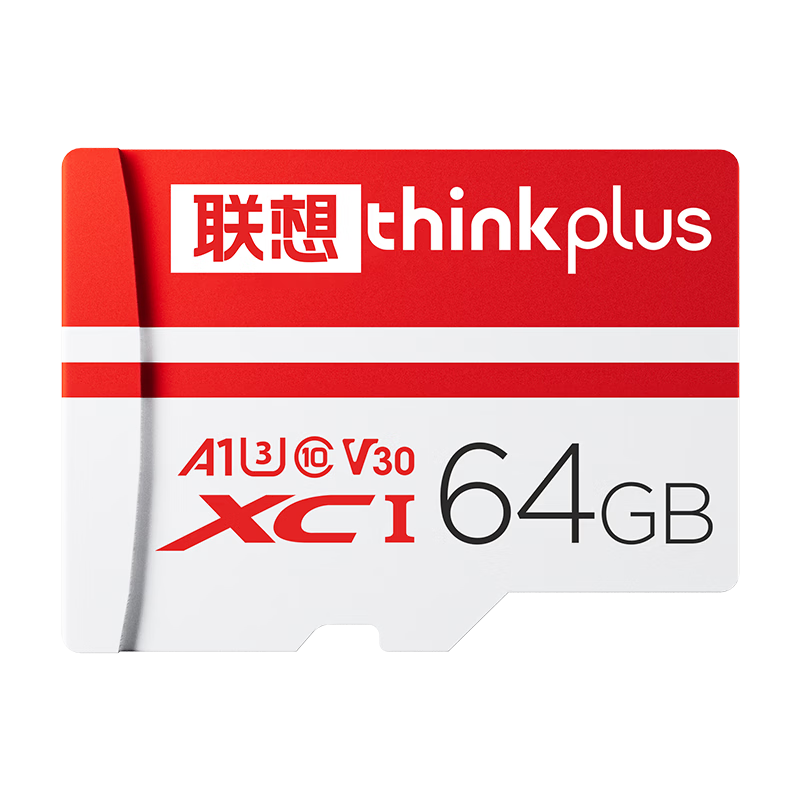 ThinkPlus Lenovo 64GB TF (MicroSD) Card A1 U3 V10 100MB/s for Dash Cam Sports Camera Drone Surveillance Memory Card TF101