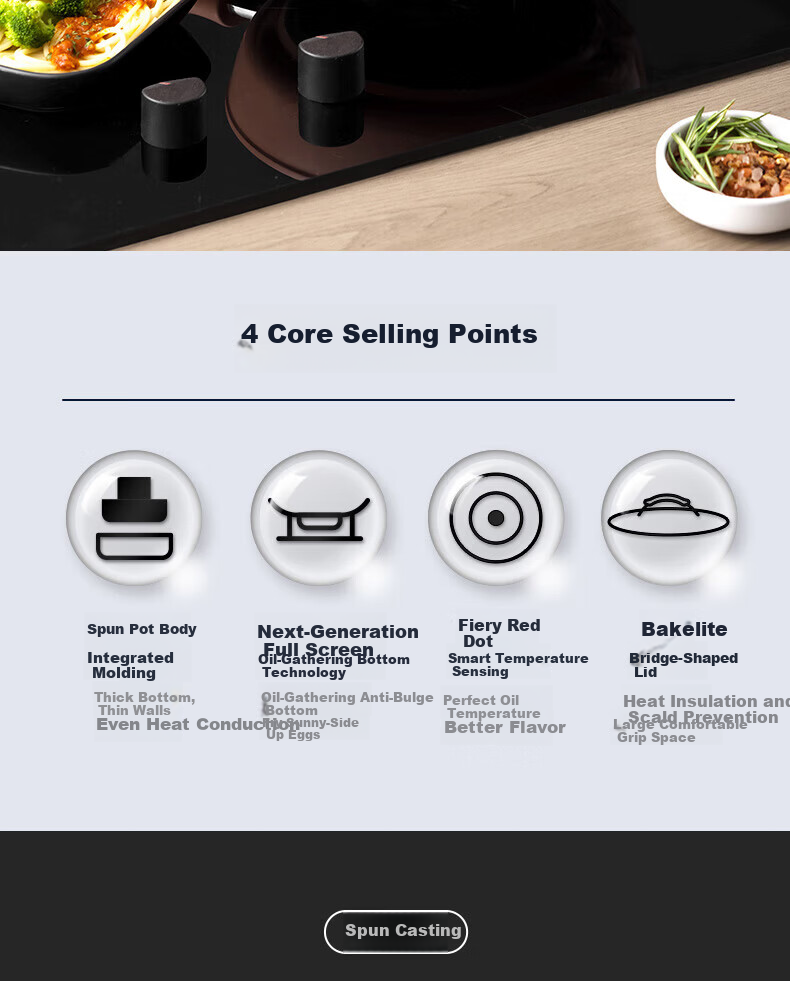 SUPOR Red Dot Oil-Gathering Non-Stick Frying Pan 26CM Gas Stove Compatible PJ26LX1 2