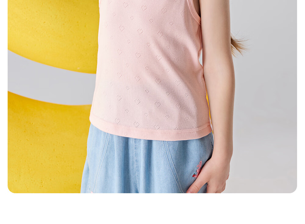 Betis Girls' Summer Thin Vest Children's Sleeveless Undershirt Tank Top Pajamas Baby Outerwear Tank Top 9