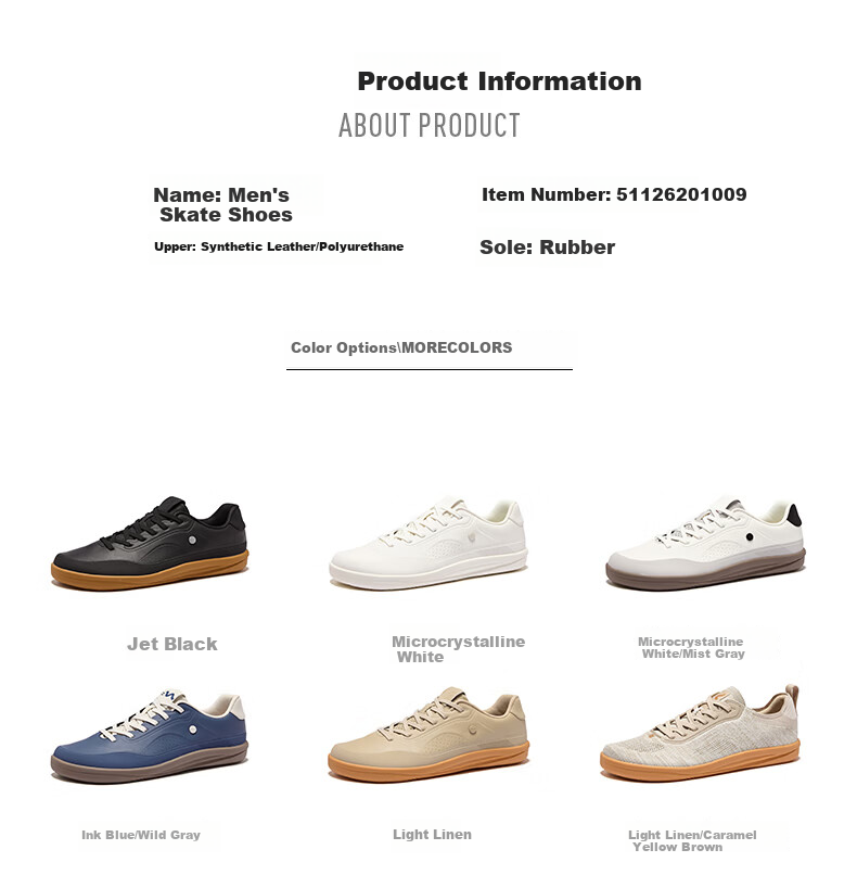 ERKE Men's Casual Sneakers 2026 Summer New Breathable Fashion Thin Sole Sports Shoes | Yuebu Leather Edition 16