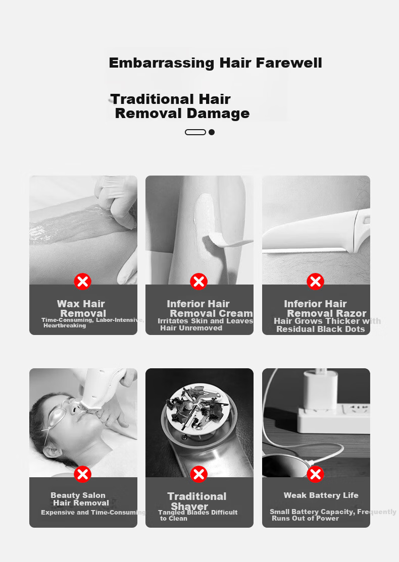 Yijan Double-Head Electric Hair Trimmer for Men and Women Intimate Hair Removal Device Body Hair Shaver Underarm Bikini Leg Facial Hair Removal Tool 4
