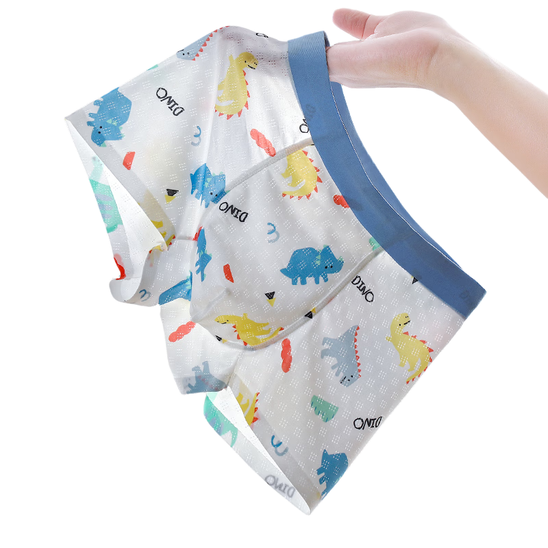 Basic House Boys' Summer Antibacterial Boxer Briefs 10A Comfortable Breathable Kids' Underwear