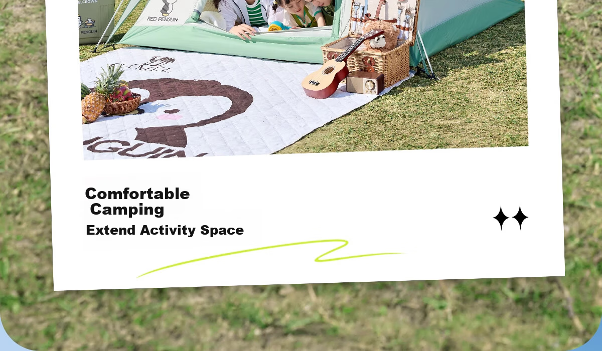 CAMEL Outdoor Penguin Tent, Portable Folding Tent, Automatic Quick-Open, Rainproof, Sun-Resistant, Thickened, for Wilderness Camping B004 17