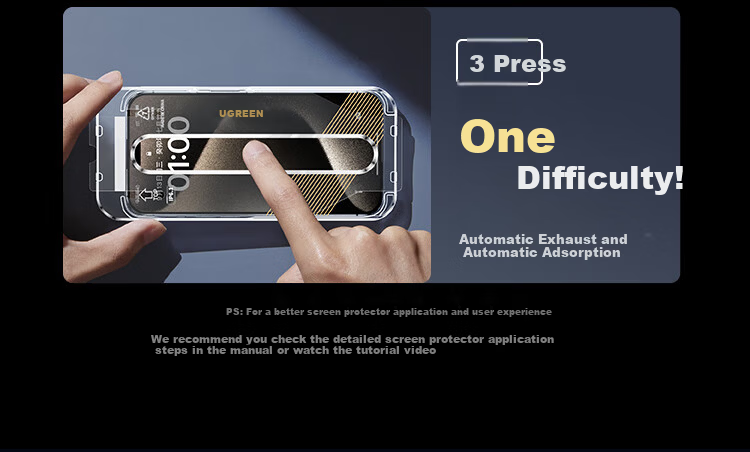 Ugreen [Authorized US Import Corning Pro] Tempered Glass Screen Protector for iPhone 16 Pro Max, Full Coverage, Anti-Fingerprint, Drop Protection, Dustproof 7