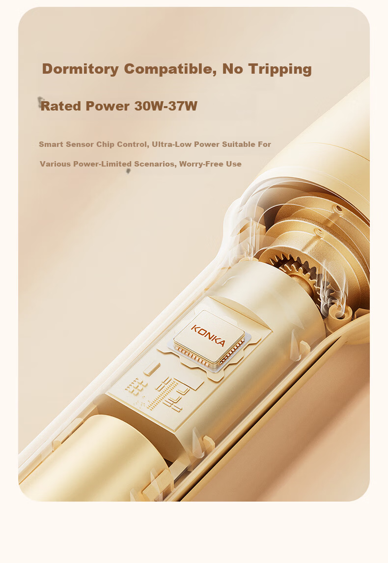 KONKA Fully Automatic Curling Iron 3-in-1 Negative Ion Straightening Comb 32mm Curling Big Waves Dormitory Long-lasting Styling Damage-free Gift for Girlfriend 22