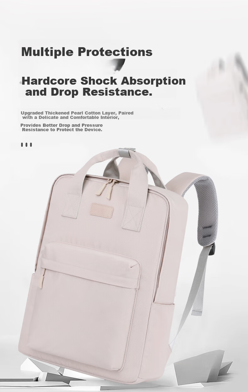 BRINCH Laptop Backpack Large Capacity Business Travel Work Shoulder Bag for Women 10