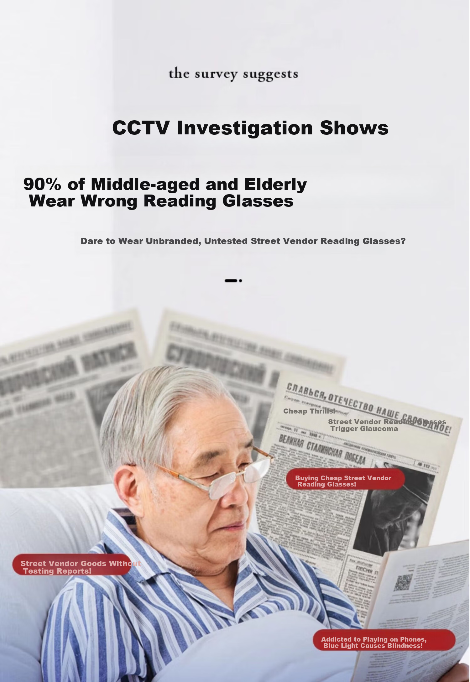 Kaponi Anti-Blue Light Reading Glasses for Men And Women, Bifocal High Definition Presbyopic Glasses for Middle-Aged And Elderly, Ultra-Light Multi-Focus Reading Glasses for Presbyopia 10