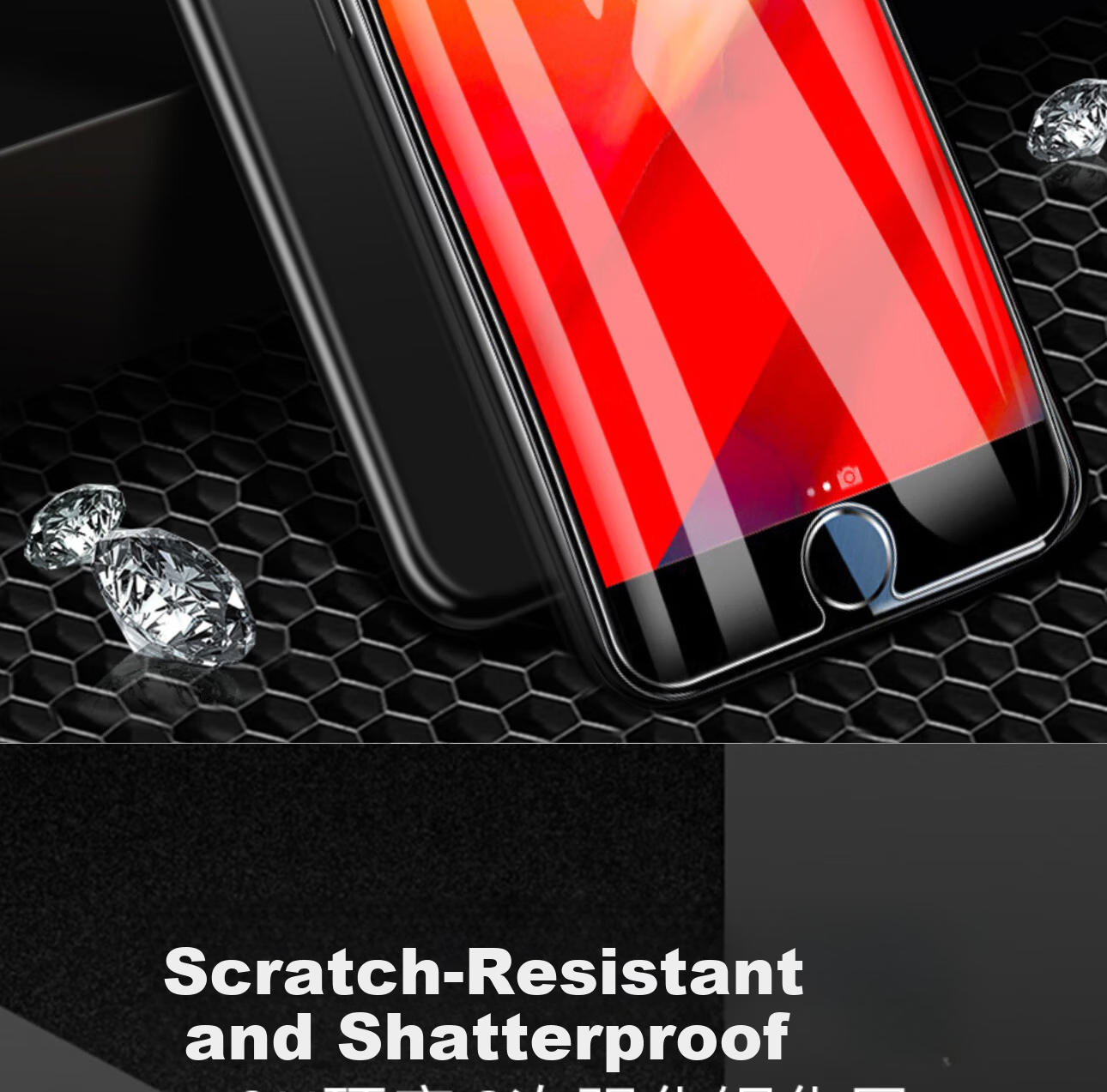 ESCASE Tempered Glass Screen Protector for iPhone 8/7/6s/6 - HD Clear, No White Edges, Non-Full Coverage Front Film 2