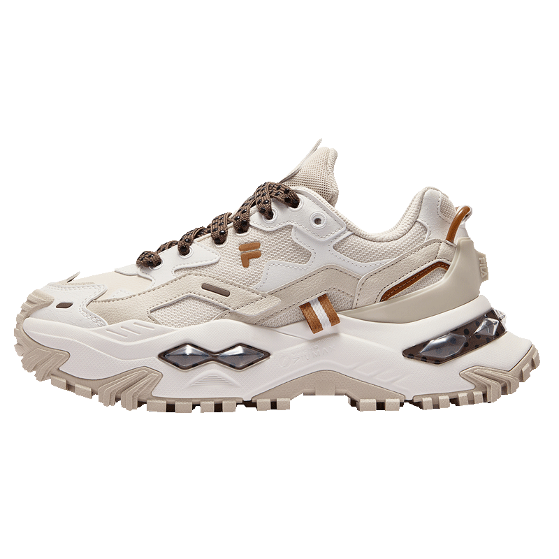 FILA FUSION Candy Milk Tea Women's Thick-Soled Height-Increasing Casual Sports Dad Shoes