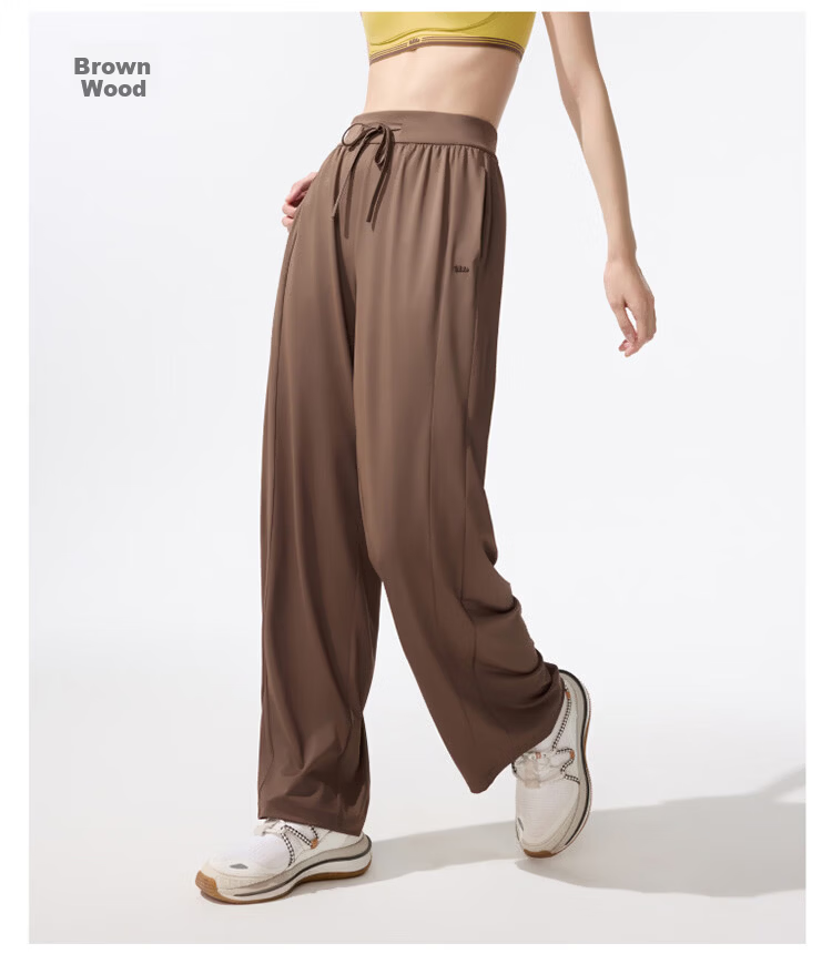 Banana Under Wide-Leg Pants Casual Women's Draped Loose Sun-Protective Sports Trousers Breathable Spring Summer AL206 Twilight Black M 19