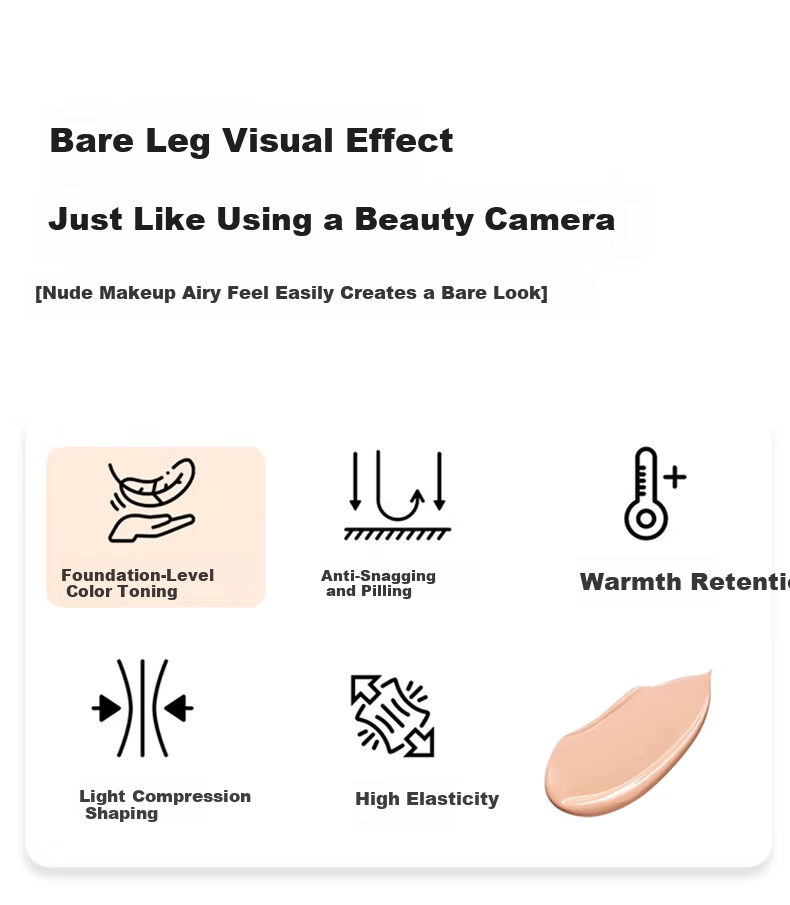 Afandi [Anti-Snag 2026 New] Bare-Leg Miracle Thin Breathable Stockings Plus Size No-Drop Crotch Pantyhose Spring Summer 2