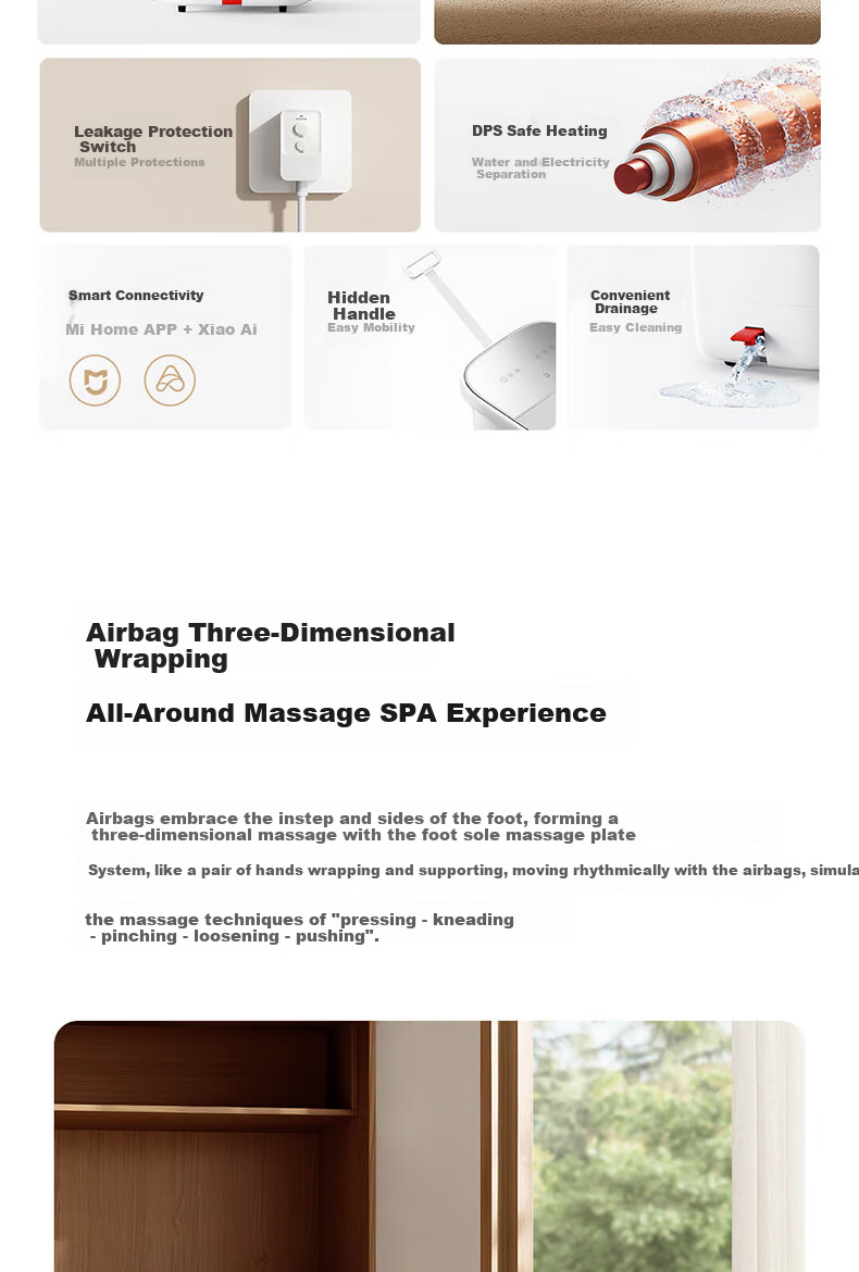 Mijia Xiaomi Automatic Constant Temperature Heating Airbag Massage Foot Bath Basin Intelligent Sterilization Foot Soak Tub for Calf Foot Bath Birthday Gift for Mom and Women 10