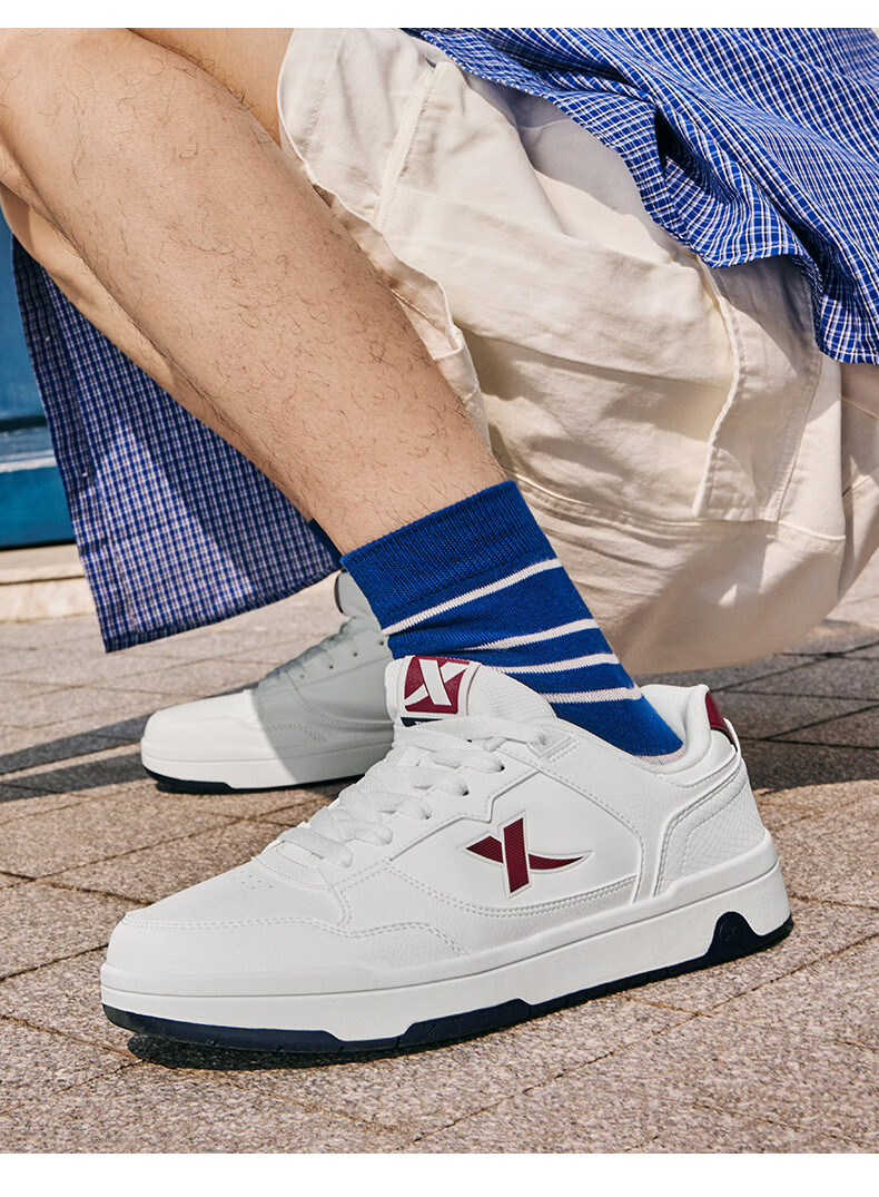 Xtep Liubai Men's Sports Sneakers Casual Breathable Lightweight Soft Elastic White Shoes for Spring and Summer 19