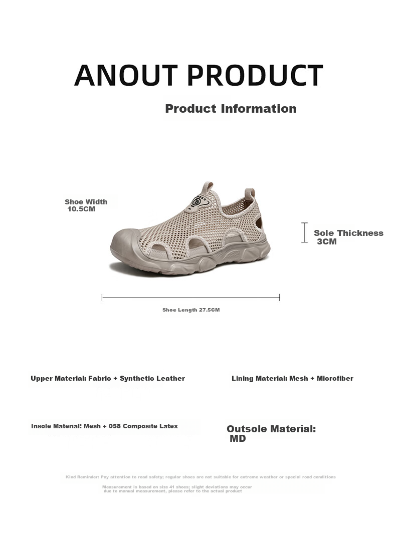 Camel Brand Outdoor Toe-Cap Sandals Breathable Quick-Dry Creek Shoes Casual Men's Shoes P16M342014 Night Black Size 42 13