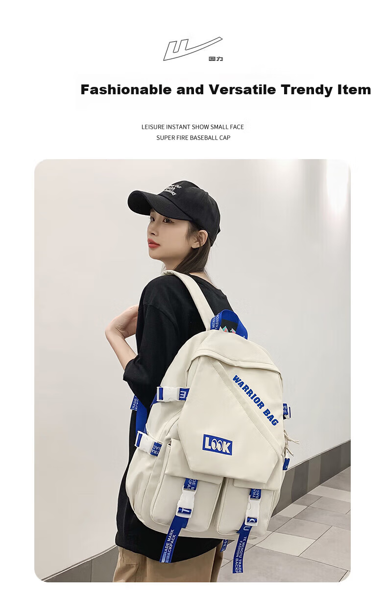 Warrior Backpack for Middle and High School Students, Large Capacity Lightweight Stylish College Student Laptop Backpack for Men and Women 7