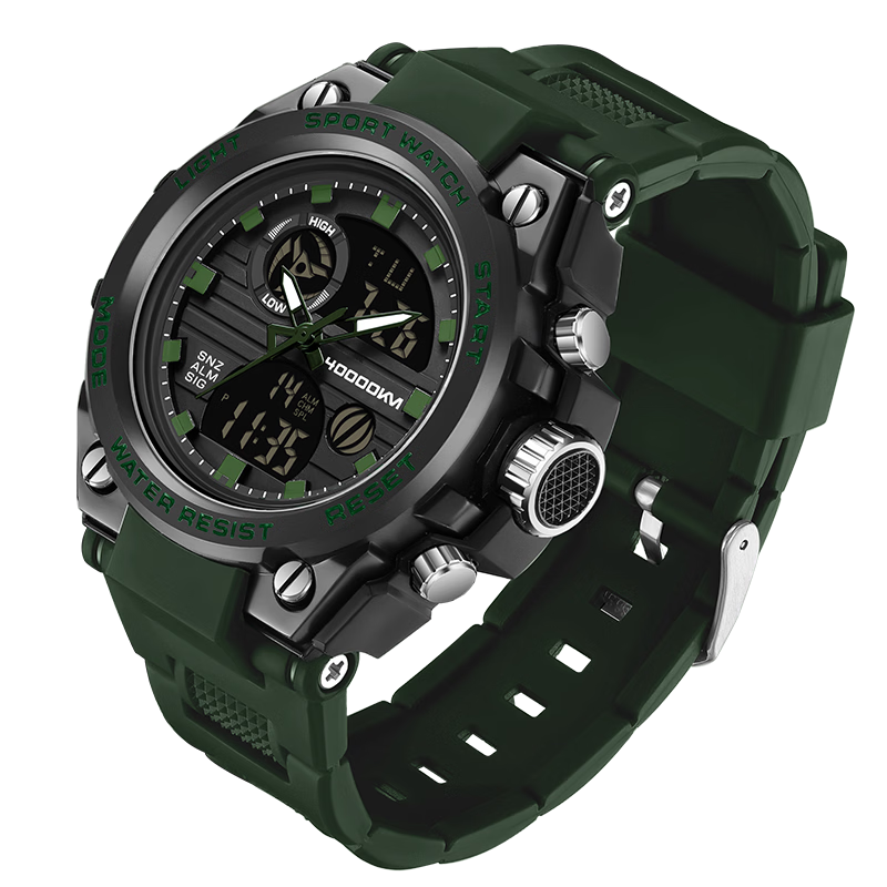 40,000 Kilometers Men's Electronic Mechanical Style Sports Student Watch for High School and Military Enlistment Gift