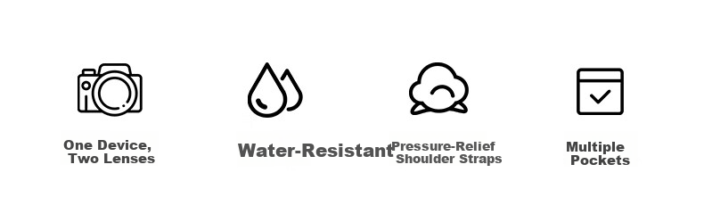 CWATCUN Kaden Single Shoulder Camera Bag Waterproof Outdoor Travel Crossbody Storage Digital Camera Accessory Bag 3