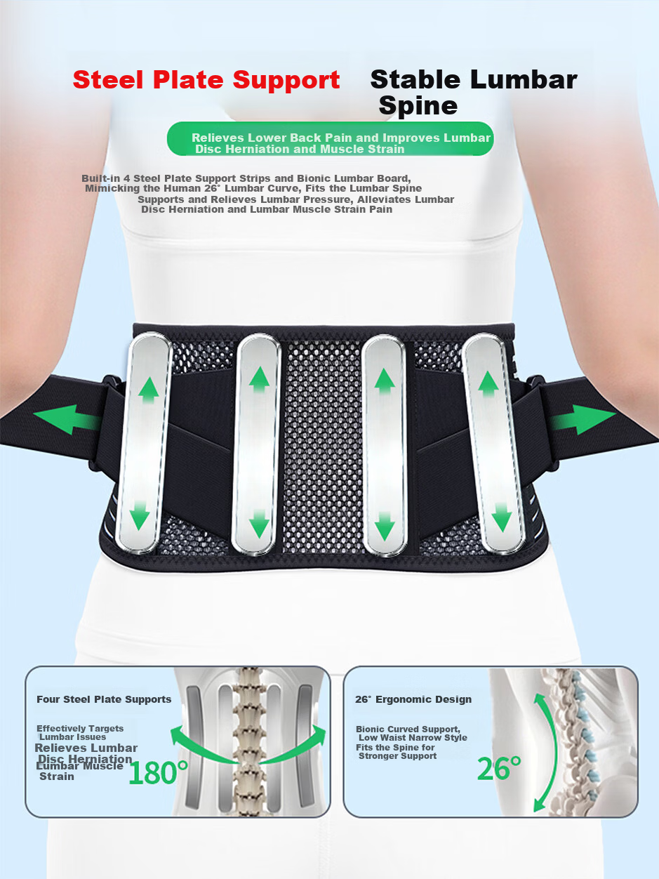 KYOLENS Medical Grade Lumbar Support Belt Waist Brace for Lumbar Muscle Strain and Herniated Disc, Lightweight Summer Version for Men and Women, Back Pain Relief 5
