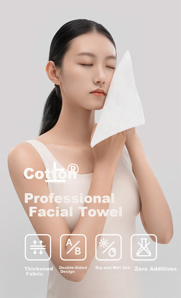 Mianshang Disposable Facial Cleansing Wipes, Soft Cotton Pads for Face Washing And Makeup Removal, Pure Cotton Towel Cotton Soft Wipes, 4-Pack 5