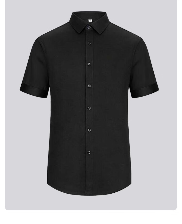 Hodo Men's Short Sleeve Business Dress Shirt White Workwear Summer Lightweight Breathable Shirt M 13