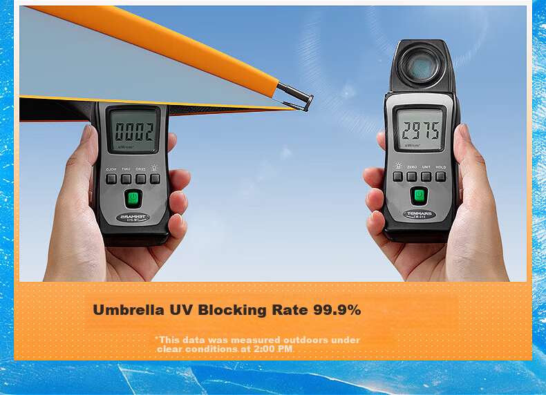 ZUODU Universal Adjustable Enlarged Fishing Umbrella Thickened Sunshade Umbrella Outdoor Camping Rain and Sun Umbrella with Cane Handle 6
