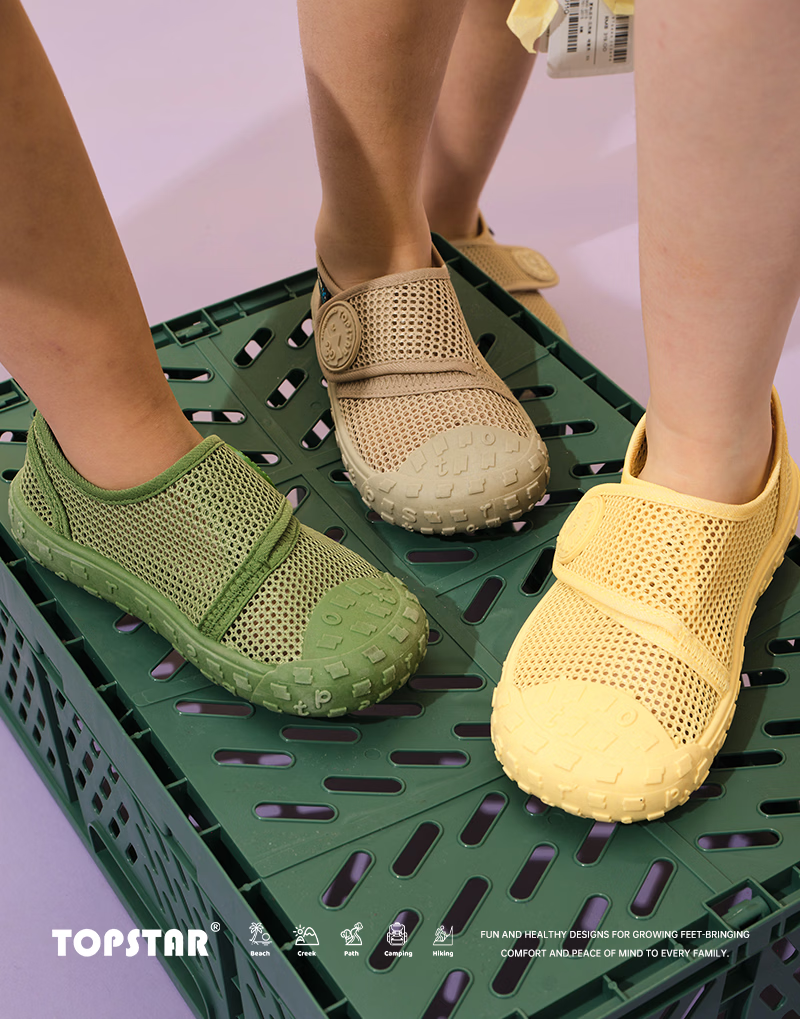 TOPSTAR 2026 Summer New Kids Sandals Girls Indoor Kindergarten Soft Sole Canvas Shoes Boys Green Size 24 8
