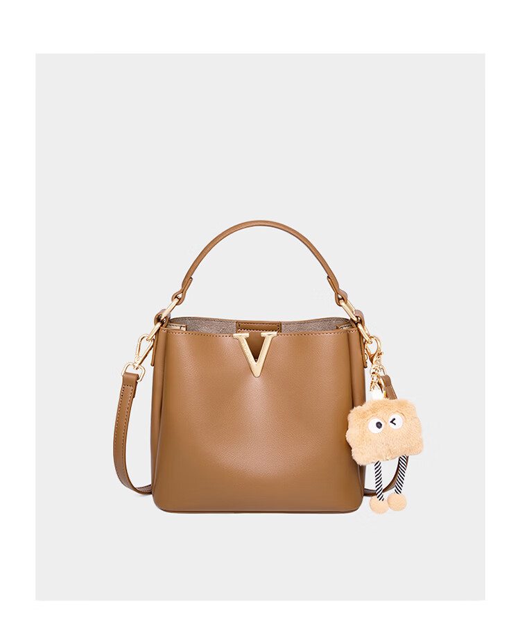 Aokang Women's Trendy Cowhide Handheld Bucket Bag Luxury Crossbody Shoulder Bag Birthday Mother's Day Gift for Mom and Wife 19