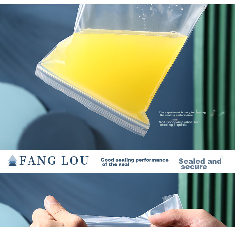 Andatong Self-Sealing Bags, Sample Retention Bags, Sealed Bags, Plastic-Sealed Food Sample Retention Bags, Biological Sample Bags, PE Material [Thickened 10 Microns], White Thread, Size 6, 12*17cm, 300 Pieces in Total 5