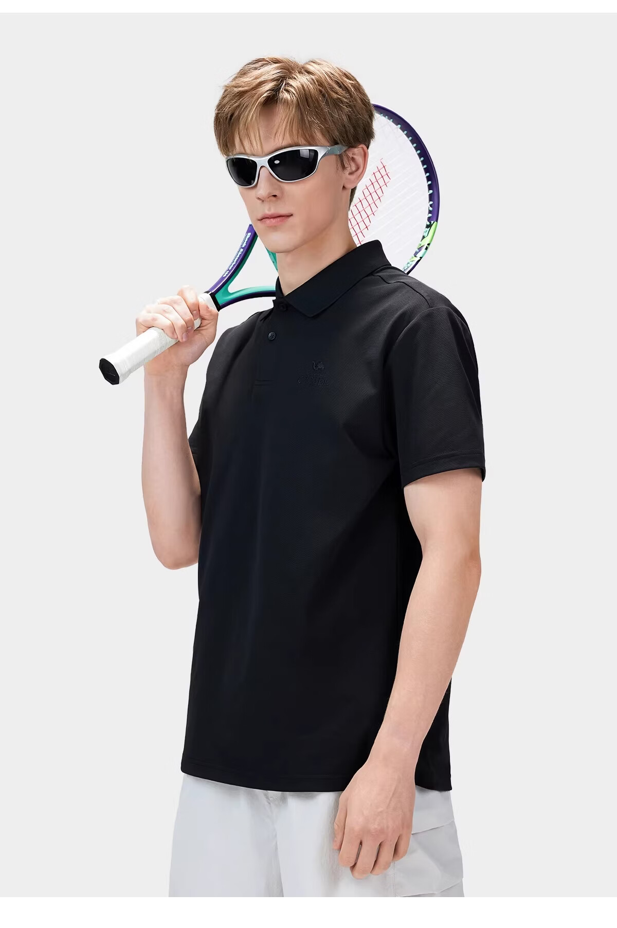 CAMEL [Toray Fabric] Outdoor Quick-Dry T-Shirt Men 2026 Spring Summer Short Sleeve Wrinkle-Resistant Sports Sun Protection Polo Shirt Women 8095 23