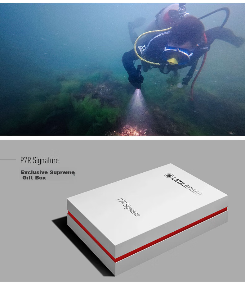 LED LENSER P7R SIG Waterproof Zoomable High Brightness Long Battery Life Outdoor Flashlight with Type-C Charging Port 18