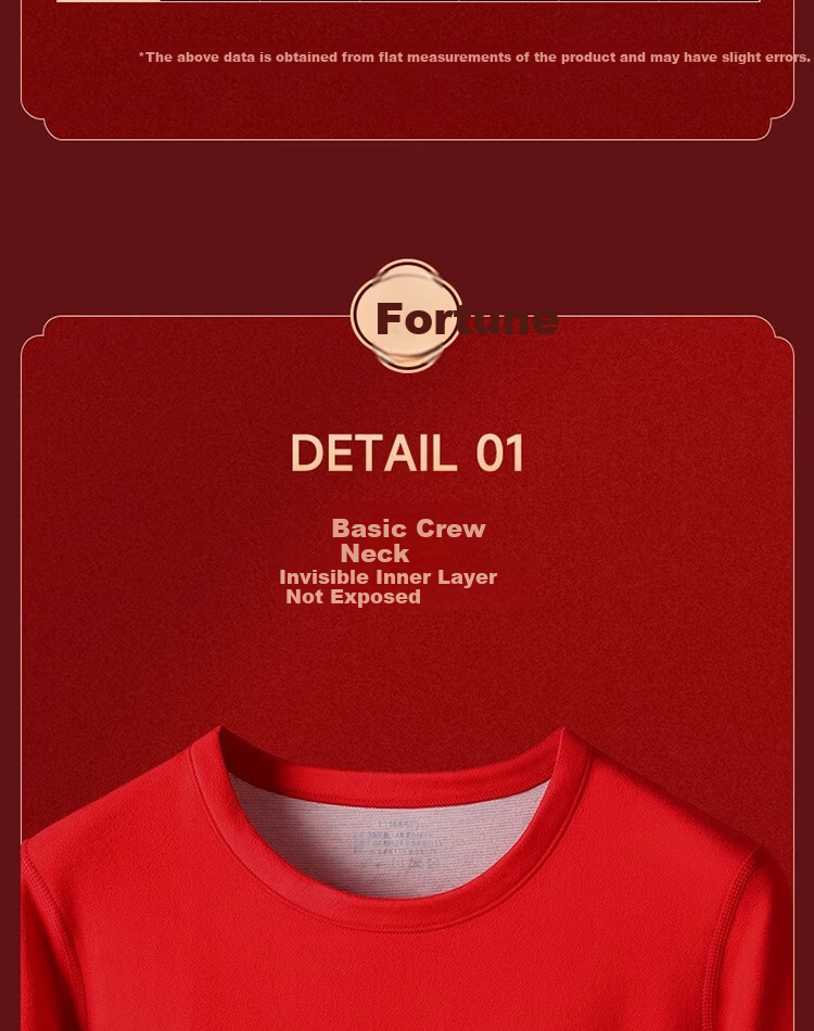GRACEWELL Hongyun Lucky Warm Set Wedding Celebration Gift Box Red Thermal Underwear Base Layer Autumn Shirt and Pants Men XXL 20