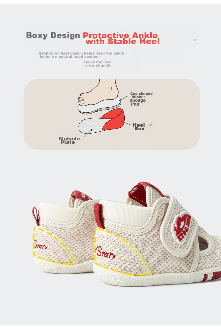 Kids.ing Kaidixing Toddler Shoes, for 1-2 Year Old Infants And Toddlers, Boys And Girls, Breathable Mesh Functional Shoes, Soft-Soled Pre-Walking Shoes, Size 20 10