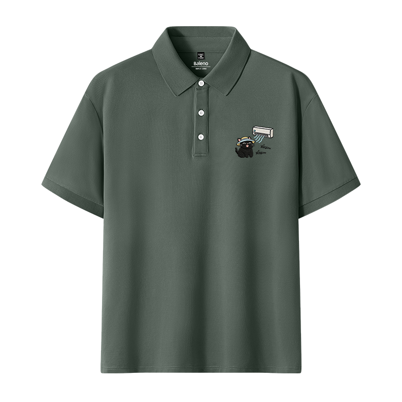 Baleno Cool Touch Polo Shirt Men's Short Sleeve Summer New Casual Breathable Lapel Trendy Loose Fit T-Shirt