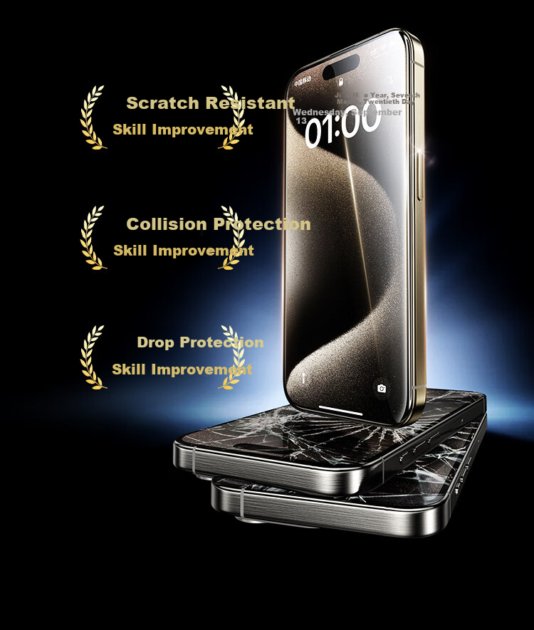Ugreen [Authorized US Import Corning Pro] Tempered Glass Screen Protector for iPhone 16 Pro Max, Full Coverage, Anti-Fingerprint, Drop Protection, Dustproof 14