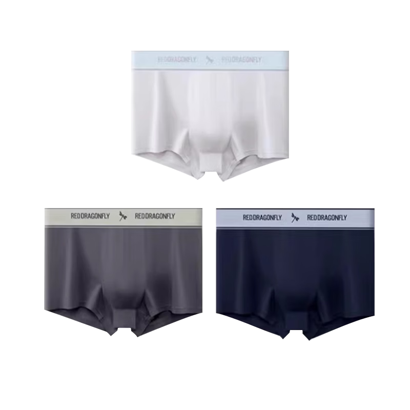 RED DRAGONFLY Men's Summer Underwear [Pure Cotton Breathable + 10A Antibacterial] High-End Authentic Men's Boxer Briefs