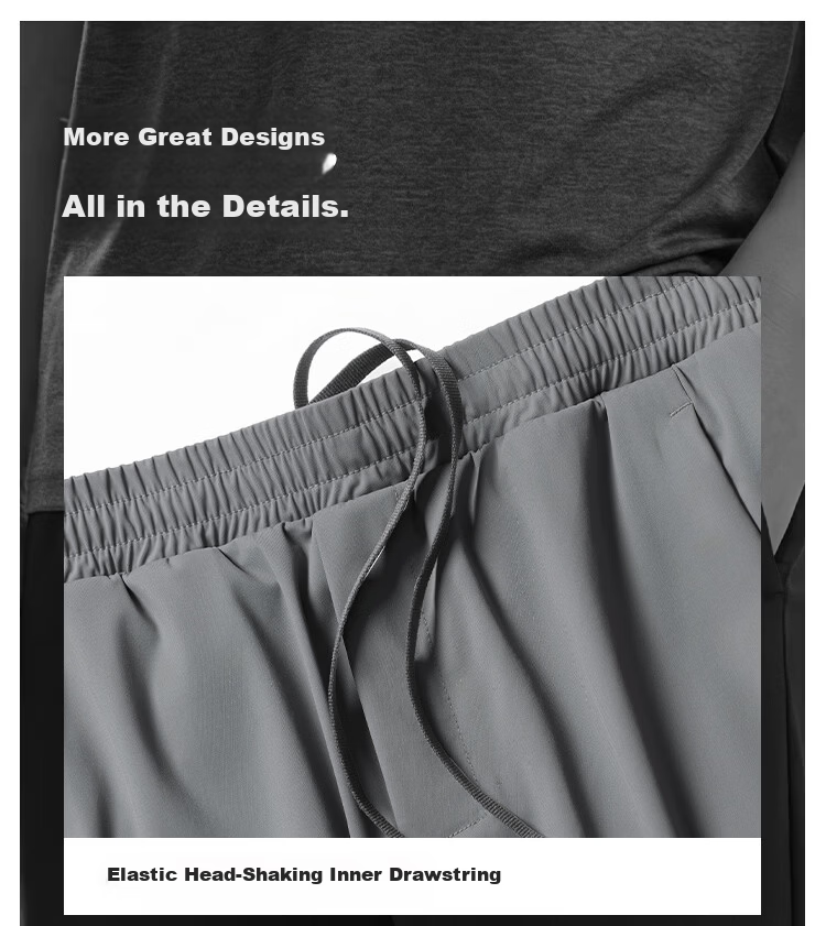 JD Jingzao New Quick-Dry Pants Spring Summer Men's Sports Pants Outdoor Ice Silk Sun Protection Running Fitness Casual Pants Carbon Gray S 16