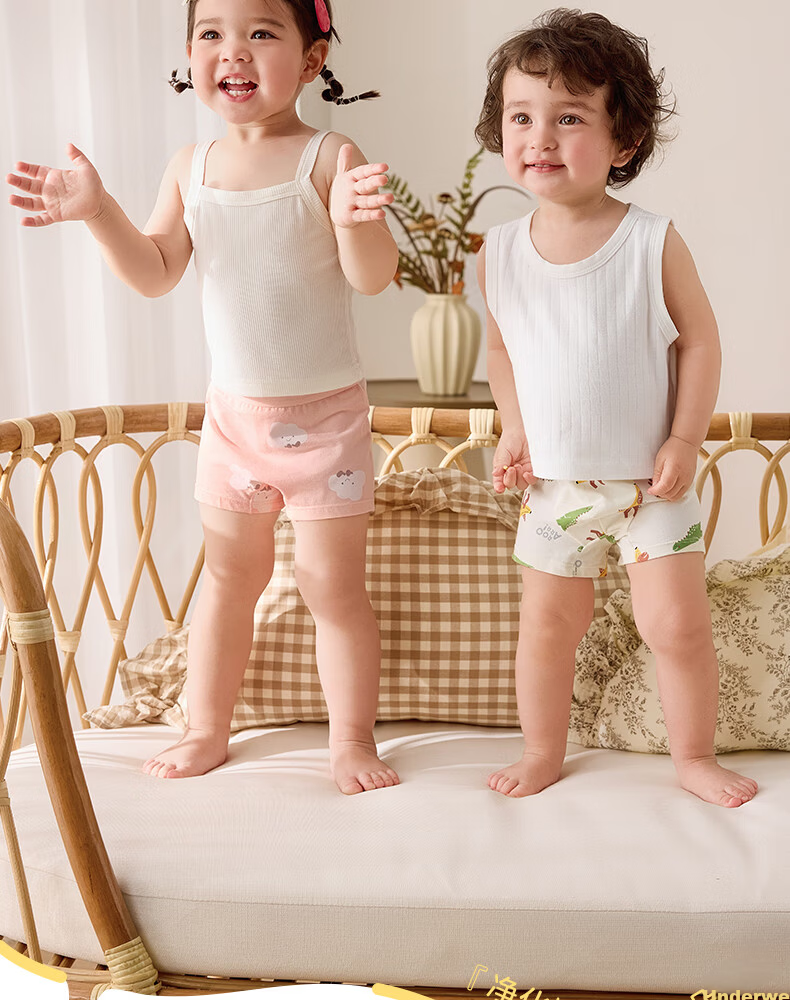 October Crystal Children's Underwear Boys and Girls Baby Boxer Shorts 7A Antibacterial Class A 2