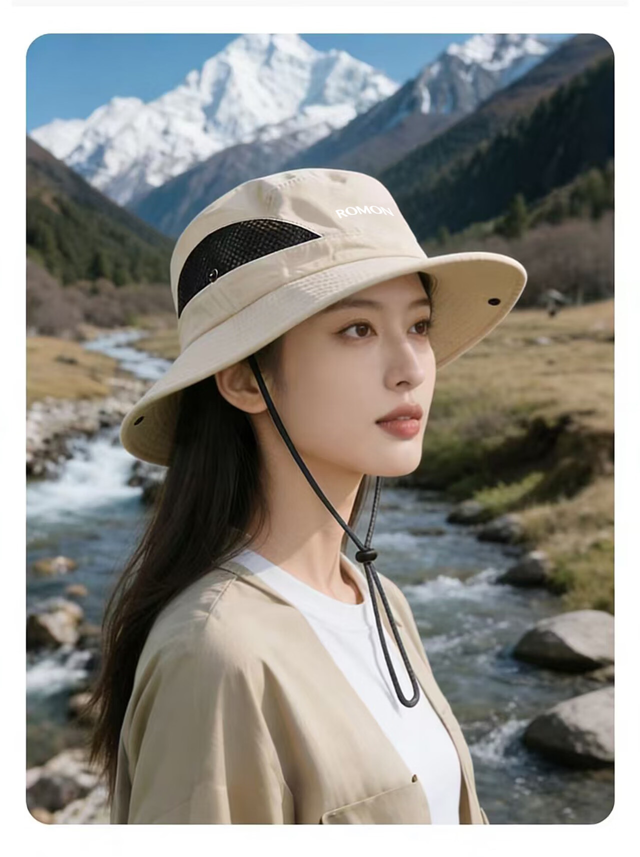 Romon Men's Fisherman Hat Sun Protection Quick-Dry Breathable Sunshade Outdoor Travel Mountaineering Fishing UV Protection Sun Hat for Women 19