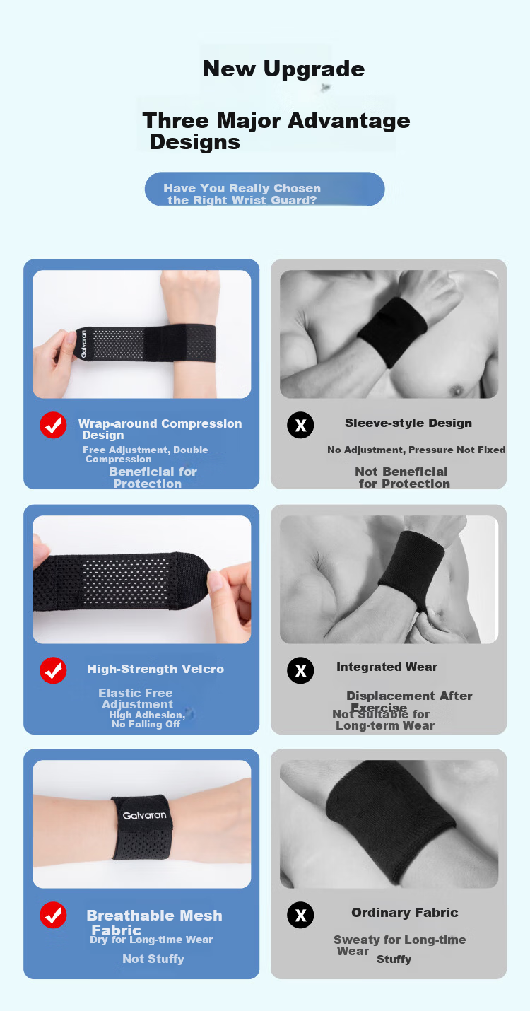 GALVARAN Wrist Support Brace for Tendon Sheath Wrist Sprain Unisex Pain Relief Sports Fitness Joint Stabilizer Lightweight Sleeve [Gray] 4