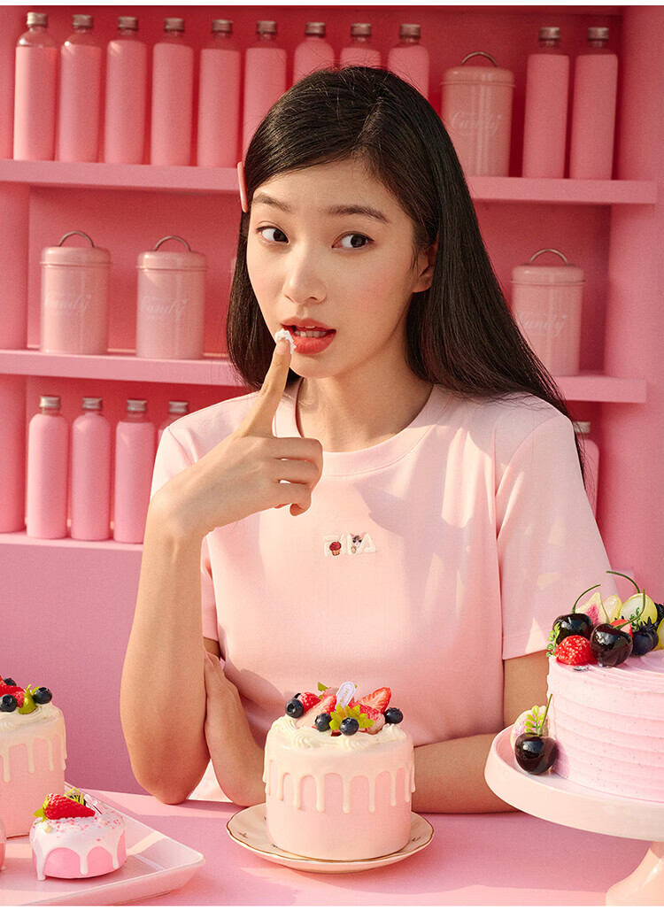 FILA Yang Mi Same Style Knitted Short Sleeve Shirt Women 2026 Summer Side Drawstring Fashion Casual Embroidered Logo Slim T-Shirt 32