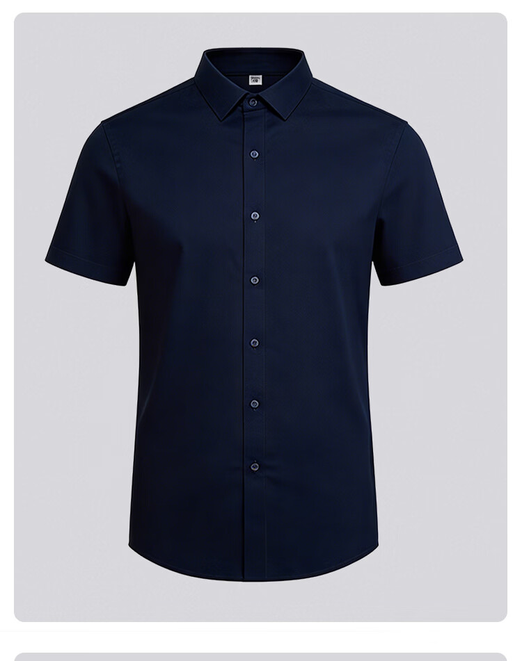 Hodo Men's Short Sleeve Business Dress Shirt White Workwear Summer Lightweight Breathable Shirt M 12